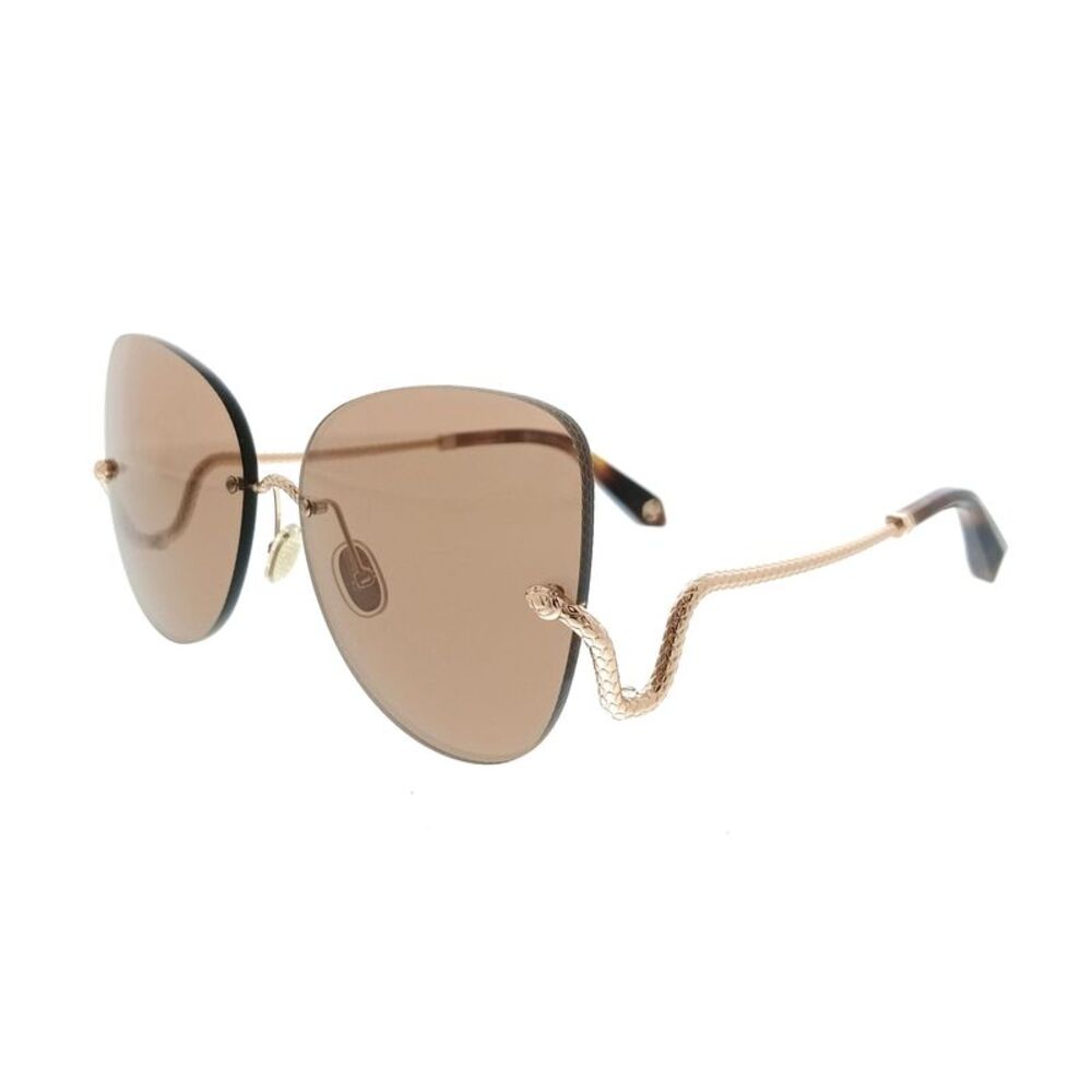 Roberto Cavalli SRC062 648FCX Copper Gold Rectangle Womens Sunglasses